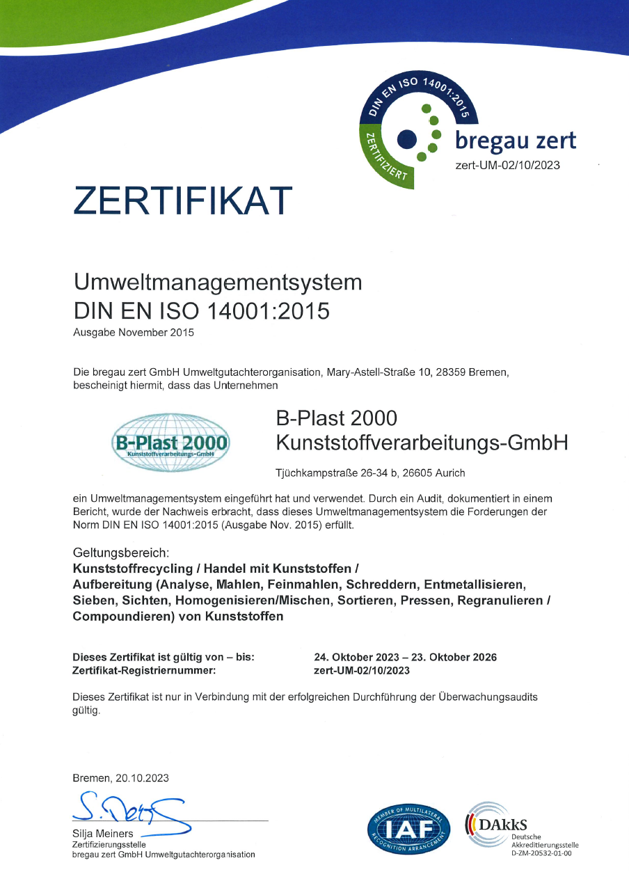 Zertifikat DIN EN ISO 9001:2015